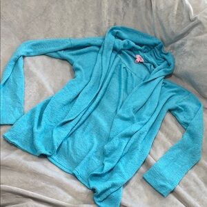 Lilly Pulitzer Blue Cardigan Sweater Lightweight and Relaxed